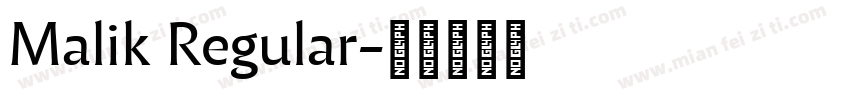 Malik Regular字体转换